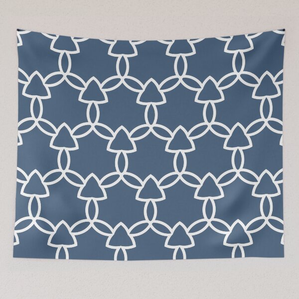 Item preview, Blue and White Tessellation Line Pattern 29 Pairs Diamond Vogel 2022 Popular Colour Happy Tune 0648 designed and sold by ColorOfTheYears.
