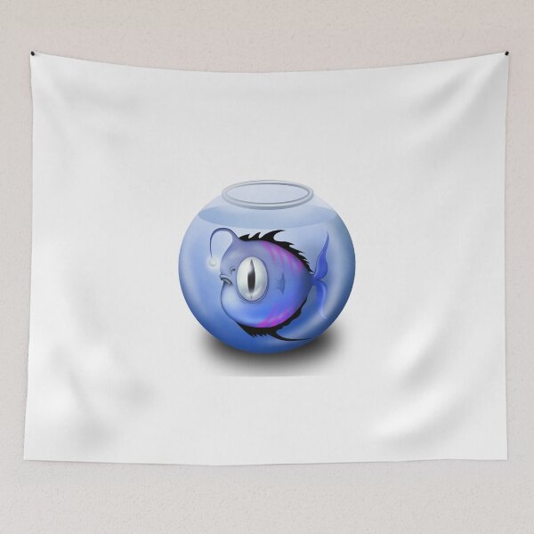 Item preview, Monster fish in a fishbowl designed and sold by PET-SHIRTS.