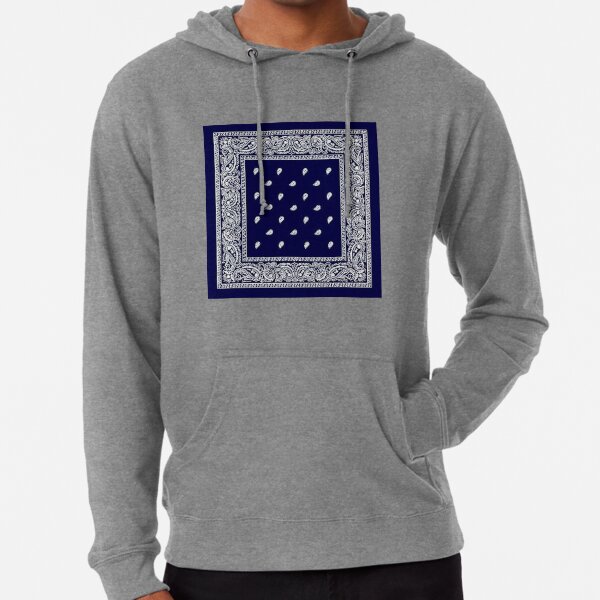 Blue Bandana Lightweight Hoodie for Sale by ariahgraphics