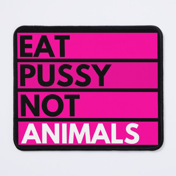 Item preview, Eat Pussy Not Animals - Vegan Pink Retro Style Print designed and sold by Vegginitup.