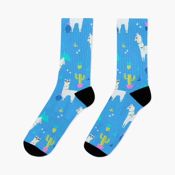 Item preview, Summer Llama Pattern in Neon designed and sold by latheandquill.