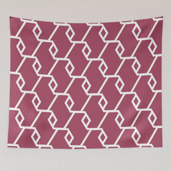 Item preview, Dark Pink and White Diamond Shape Tile Pattern - Diamond Vogel 2022 Popular Colour Obsession 1130 designed and sold by ColorOfTheYears.