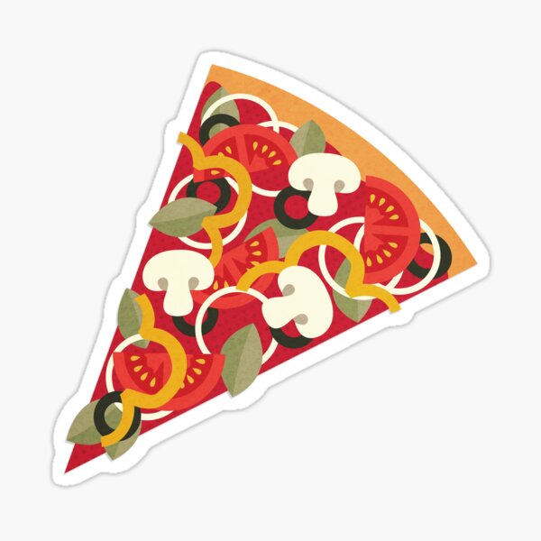 Pizza Power - Vegetarian Version Sticker