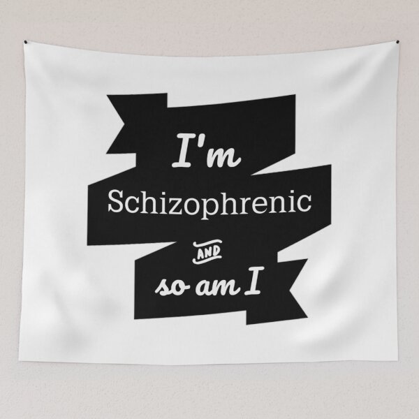 Item preview, Im schizophrenic unisex funny masks.  designed and sold by Sloyar.