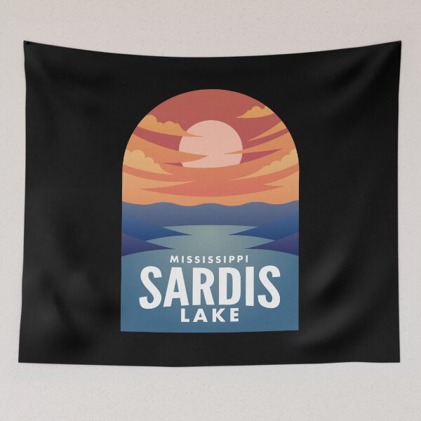 Item preview, Sardis Lake MS Retro Sunset designed and sold by HalpinDesign.