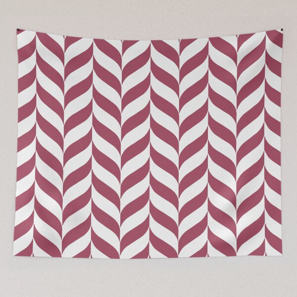 Item preview, Dark Pink and White Pretty Herringbone Pattern - Diamond Vogel 2022 Popular Colour Obsession 1130 designed and sold by ColorOfTheYears.