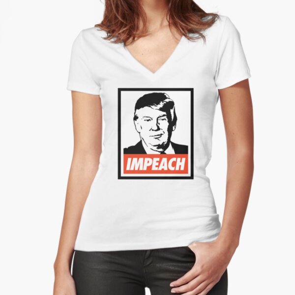 Impeach Trump Fitted V-Neck T-Shirt