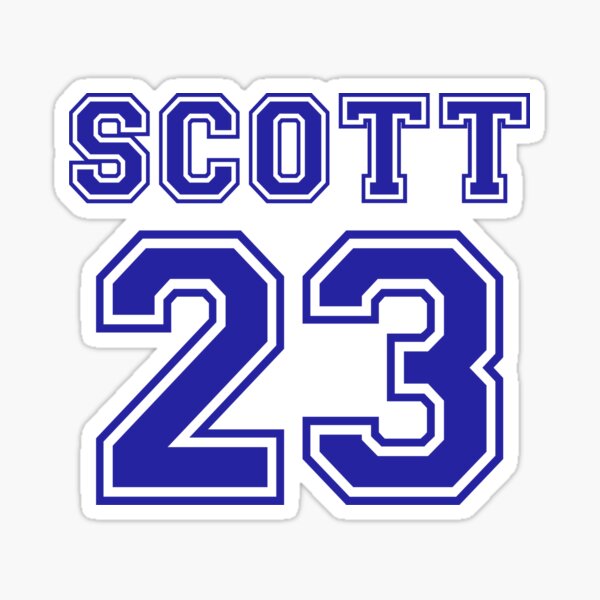 scott 23 one tree hill ravens jersey Sticker for Sale by lunalovebad