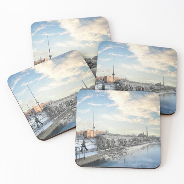 Item preview, Mashup St. Charles, IL - Workers Construct a River Path  designed and sold by Shumway  Studio.