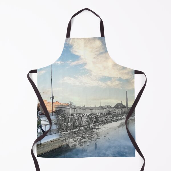 Item preview, Mashup St. Charles, IL - Workers Construct a River Path designed and sold by Shumway Studio.