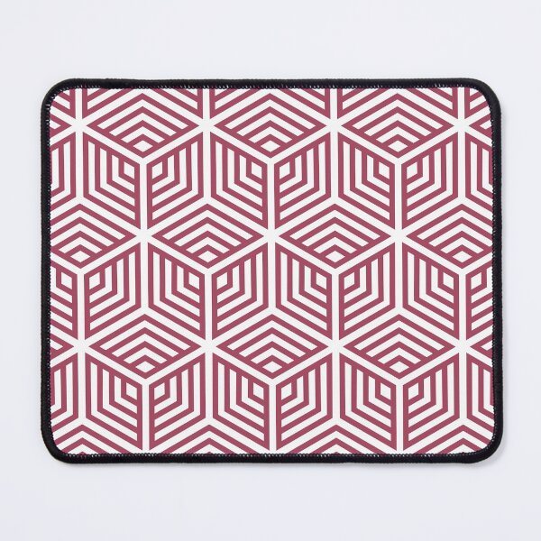 Item preview, Pink and White Striped Cube Geometric Pattern - Diamond Vogel 2022 Popular Colour Obsession 1130 designed and sold by ColorOfTheYears.