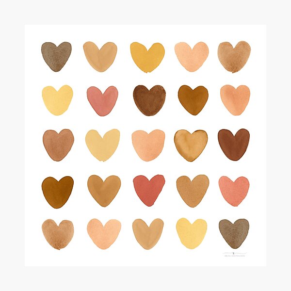Item preview, Brown Hearts designed and sold by Rachel Dash-Williams Creative.