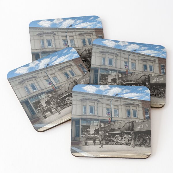 Item preview, Mashup St. Charles, IL - Crash of Great Western Engine Number 214 in 1908 designed and sold by Shumway  Studio.