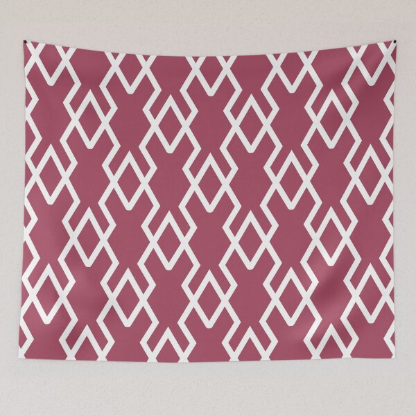 Item preview, Pink and White Tessellation Line Pattern 19 Pairs Diamond Vogel 2022 Popular Colour Obsession 1130 designed and sold by ColorOfTheYears.