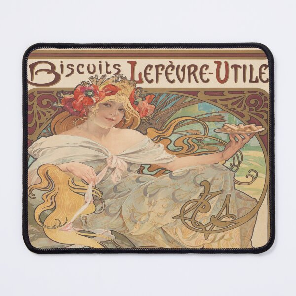 Item preview, Biscuits Lefevre Utile - Alphonse Mucha Art Reproduction designed and sold by molamode.