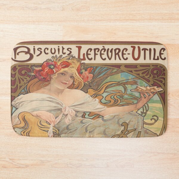 Item preview, Biscuits Lefevre Utile - Alphonse Mucha Art Reproduction designed and sold by molamode.