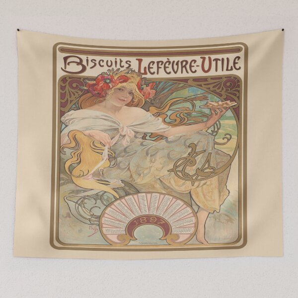Item preview, Biscuits Lefevre Utile - Alphonse Mucha Art Reproduction designed and sold by molamode.