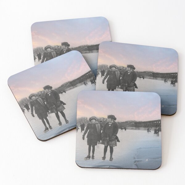 Item preview, Mashup St. Charles, IL - Children Ice Skating on the Frozen Fox River designed and sold by Shumway  Studio.