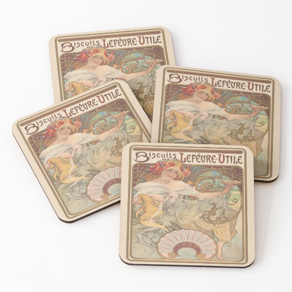 Item preview, Biscuits Lefevre Utile - Alphonse Mucha Art Reproduction designed and sold by molamode.