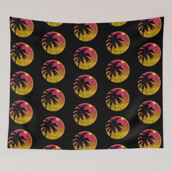 Item preview, Palm Tree Grunge Design - Gold Circle designed and sold by kfvisuals.