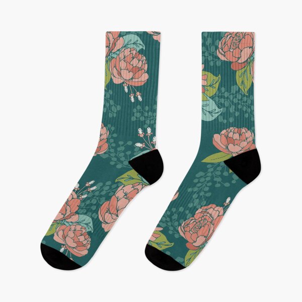 Item preview, Moody Florals - Teal designed and sold by latheandquill.