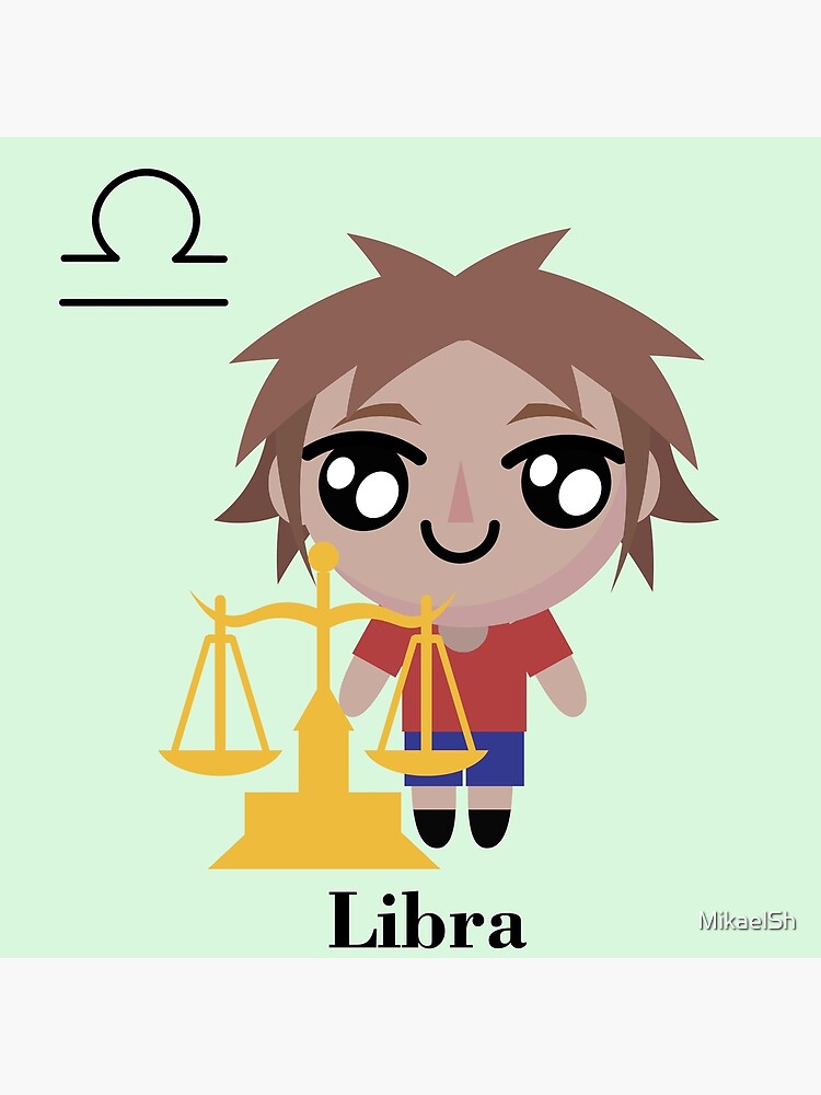 "Libra boy Zodiac Sign Cute" Poster for Sale by MikaelSh Redbubble
