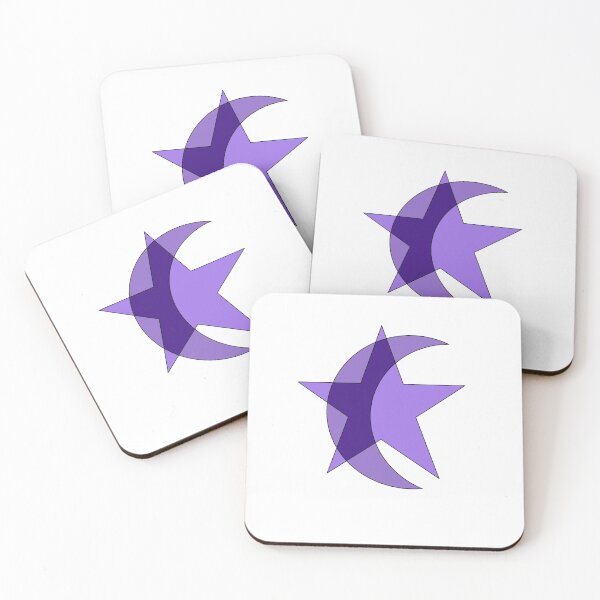 Item preview, Purple overlapping moon and star  designed and sold by Syd’s Scribbles.
