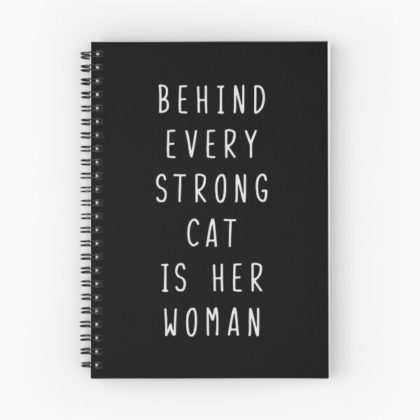 Item preview, behind every strong cat is her woman - white designed and sold by WilliamsGFX.