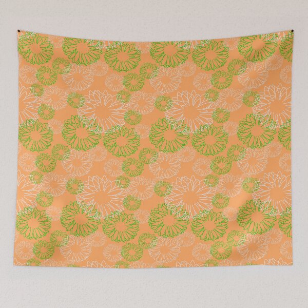 Item preview, Tangerine Falling Daisies designed and sold by DesignsByJaycee.