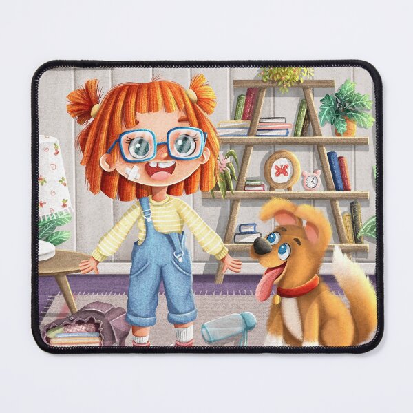 Item preview, Alexie and the Dog | Nerdy | kid and Dog | Messy kid | naughty child | playful and funny designed and sold by Illustratorpooh.