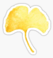 Aquarell Ginkgoblatt Sticker