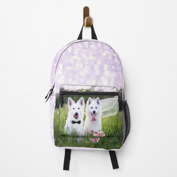 Item preview, Romantic couple of dogs Swiss White Shepherd getting married / Wedding in nature designed and sold by EglesCreations.