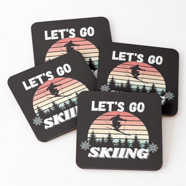 Item preview, LET'S GO SKIING,CUTE VINTAGE SKIING designed and sold by justbejoker.