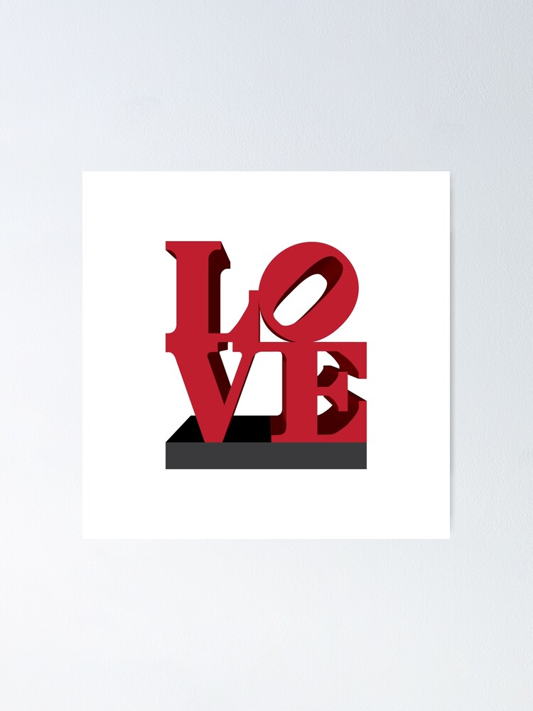 “LOVE sculpture” Poster for Sale by studio228 | Redbubble