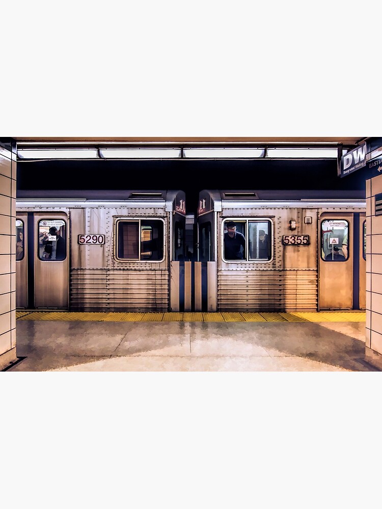 Disover New York City Subway Cars Premium Matte Vertical Poster