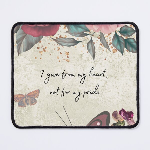 Item preview, Pink and Cream Flowers and Butterflies I Give From My Heart Embodiment Affirmation designed and sold by Embodied Goddesses.
