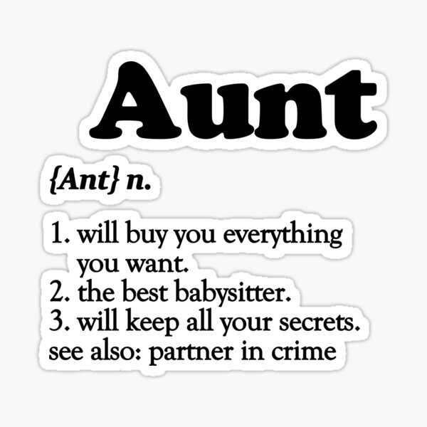 Aunt Sticker For Sale By Pnkpopcorn Redbubble 6638