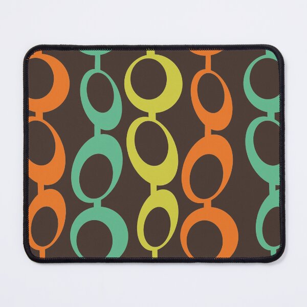 Item preview, Brightly Colored Mid Century Modern Bubbles on Brown designed and sold by LisWilliams.