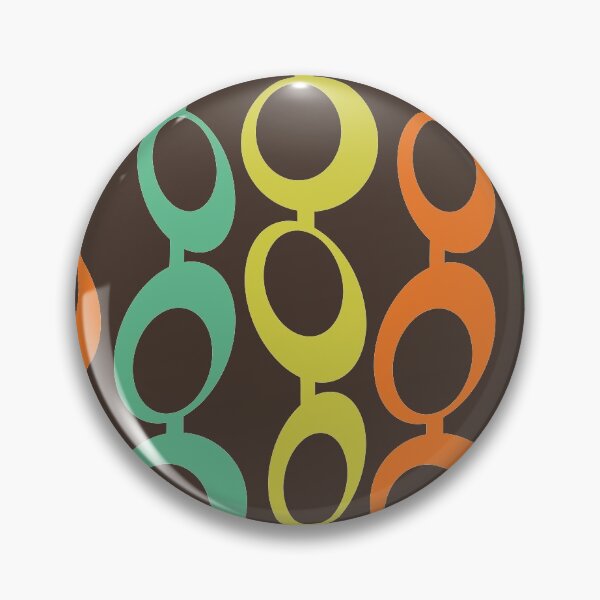Item preview, Brightly Colored Mid Century Modern Bubbles on Brown designed and sold by LisWilliams.