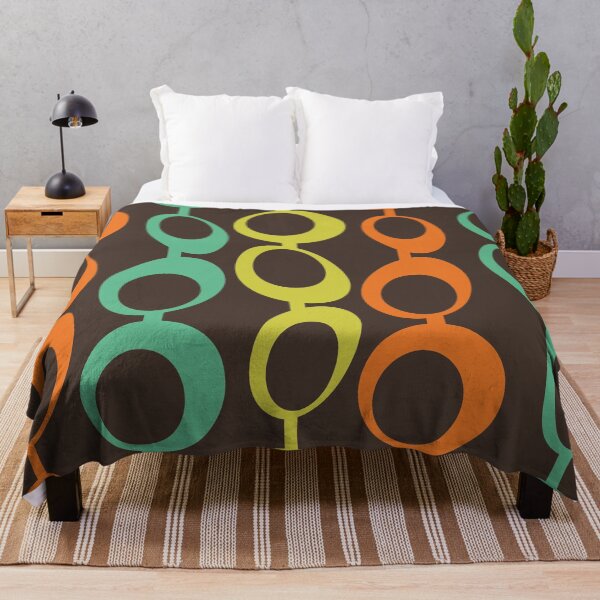 Item preview, Brightly Colored Mid Century Modern Bubbles on Brown designed and sold by LisWilliams.