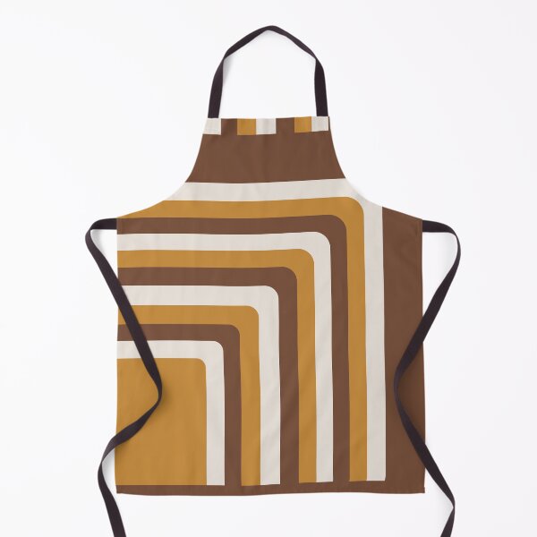 Item preview, Retro geometric brown and orange pattern designed and sold by Cardinal Designs.
