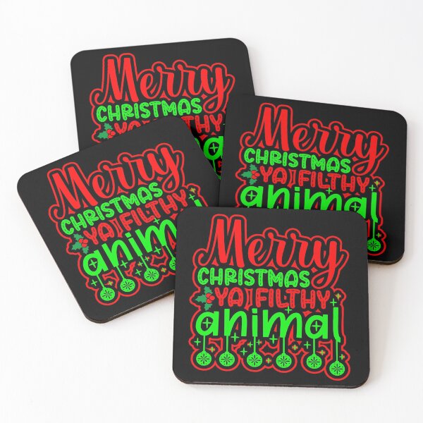 Item preview, Merry Christmas ya filthy animal- Funny Christmas  designed and sold by Designs Of all kinds.