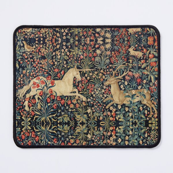 Item preview, UNICORN AND DEER AMONG FLOWERS, FOREST ANIMALS FLEMISH FLORAL designed and sold by BulganLumini.