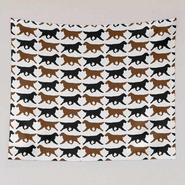 Item preview, Black and Liver Flat-Coated Retrievers designed and sold by MarshBec.