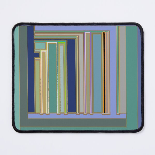 Item preview, Industrial Blue Green Geometric Stripes designed and sold by djrunnels.