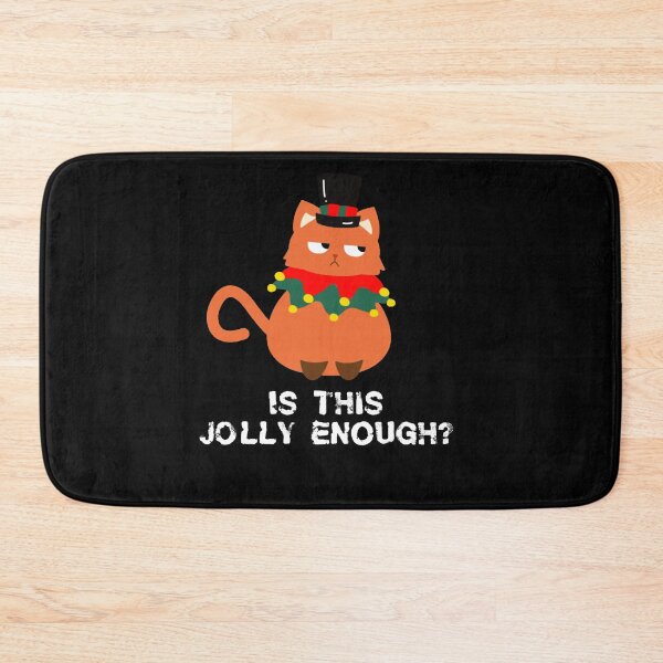 Item preview, Grumpy Christmas Cat - Is This Jolly Enough? designed and sold by The-Funny-Shop.