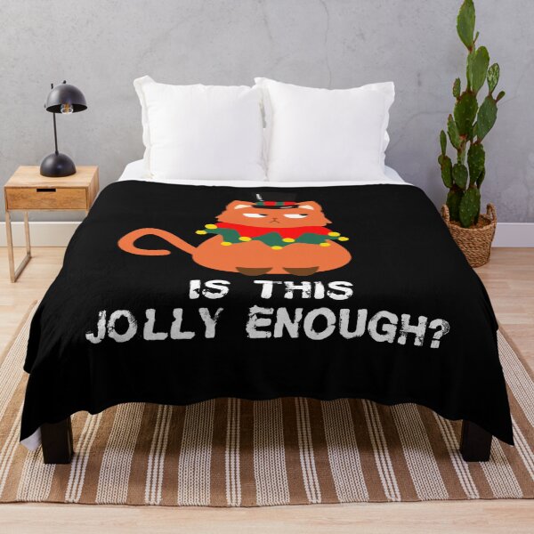 Item preview, Grumpy Christmas Cat - Is This Jolly Enough? designed and sold by The-Funny-Shop.