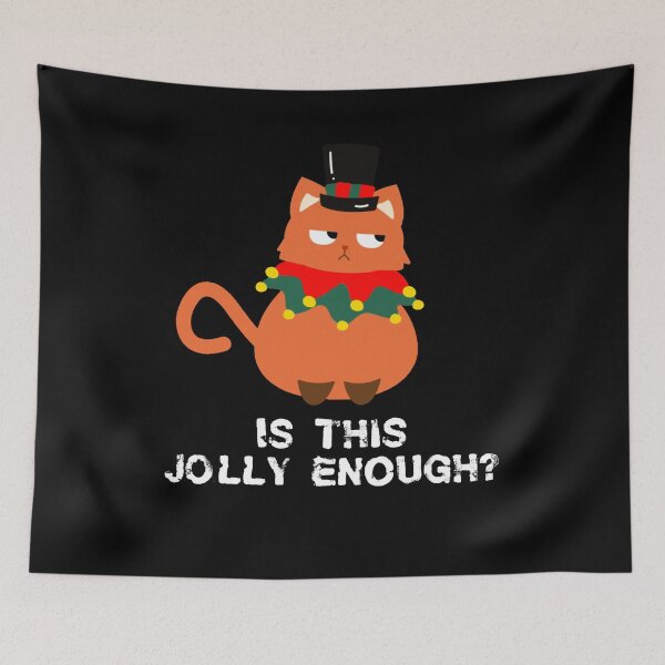 Item preview, Grumpy Christmas Cat - Is This Jolly Enough? designed and sold by The-Funny-Shop.