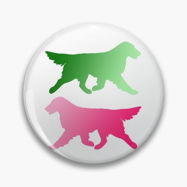Item preview, Pink and Green Flat-Coated Retriever  designed and sold by MarshBec.