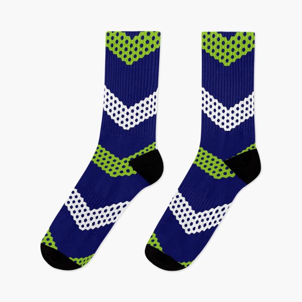 Item preview, Honeycomb Chevron Striped Pattern in Lime Green, Bright Navy Blue, and White  designed and sold by kierkegaard.